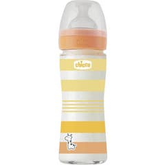 Chicco Well-Being Biberão Vidro Fluxo Lento Laranja +0M 240ml