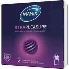 Manix Xtra Pleasure Com Depósito Lubrificado 2 Preservativos