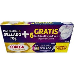 Corega Pack Max Fixação 70 gr + Comp Oxigênio Bio-Act 6 Unidades