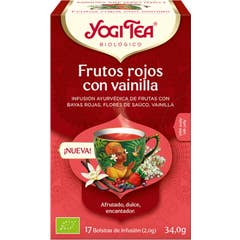 Yogi Tea Frutos Vermelhos com Baunilha Infusão Bio 17 Saquetas