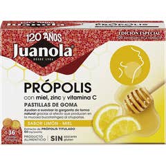 Juanola Própolis Mel Zinco e Vitamina C Limão Mel 36 Pastilhas