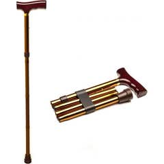 Prim Muletilla Plegable Aluminio Puño Recto Bronce 1ud