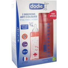 Garrafas Anti-Cólicas Dodie +6m Pink 2x330ml