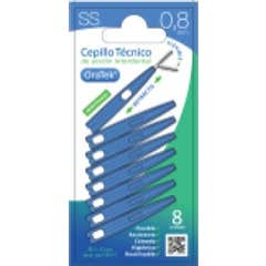 Escova Oratek Interdental Retráctil 0,8 Mm Blister 8 Unidades