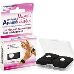 Sea Band Mama Pulsera Anti Náuseas Negro 2uds