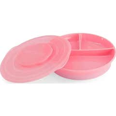 Prato Dividido Twistshake +6 Meses Pink 1 peça