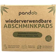 Pandoo Conjunto de Discos Desmaquilhantes Reutilizáveis 18 unid. + Dispensador