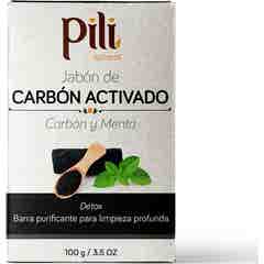 Pili Jabón Natural Carbón Activado 100g