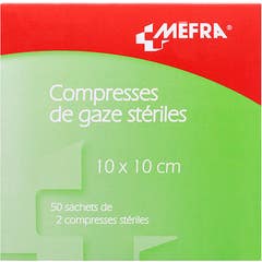 Mefra Compresas Estériles 10x10cm 2x50 Sobres