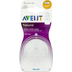 Tetina Avent Natural Tetina de Fluxo Rápido 2 peças
