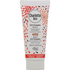 Charlotte Bio CC Cream 6 en 1 Pele Seca e Sensível Gold 30ml
