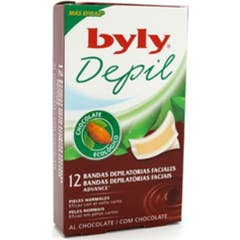 Byly Depil Tiras Faciais de Chocolate 12 peças