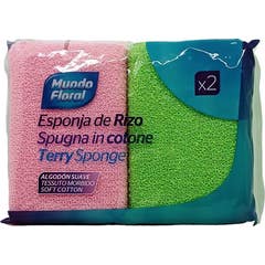 Mundo Floral Esponja Rizo 2uds
