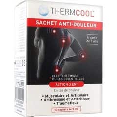 Efeito Termal 3 em 1 10 Saquetas de Alívio de Dor Thermcool
