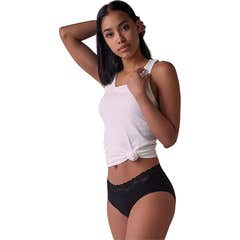 FreeU Braga Menstrual Lavable Algodón Bambú Lola Negro M 1ud