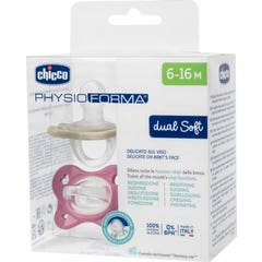 Chicco PhysioForma Dual Soft Rosa Cinzento 6-16M 2 Unidades