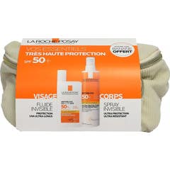 La Roche Posay Kit Spf50 Anthelios Facial Fluido + Spray + Saco