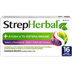 StrepHerbal Saúco y Equinácea + Vitamina C y Zinc Frutas del Bosque 16 pastillas StrepHerbal Saúco y Equinácea + Vitamina C y Zinc Frutas del Bosque 16 pastillas