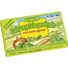 Rapunzel Cubito de Caldo Vegetal Sin Levadura Añadida Bio 8x10g