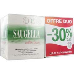 Saugella Toallas de Algodón Día 2 14uds