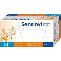 Luva de Vinil Sem Sensinyl Sem Pó 7 8 100uts