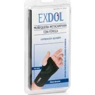Exdol neoprene cinta de pulso Metacapiana splint direita tamanho único