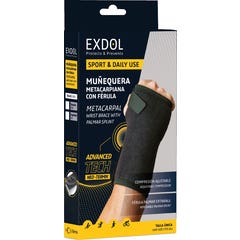 Exdol neoprene cinta de pulso Metacapiana splint direita tamanho único