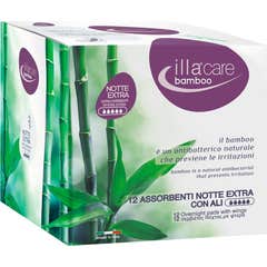 Illa Care Bamboo Compresas Noche Extra con Alas 12uds