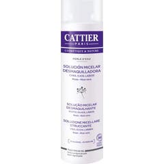 Solução de maquilhagem micelar da Cattier ORGÂNICA rosa alo vra vra 300 ml