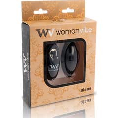 Womanvibe Alsan Controle Remoto de Ovo Vibratório Silic Black 1 peça