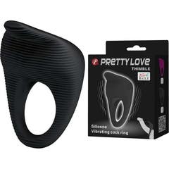 Anel vibratório Pretty Love Vibrating Ring Thimble preto 1pc