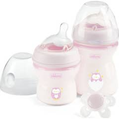 Chicco Natural Feeling Set Biberones Rosa