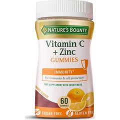Vitamina C e Gomas de Zinco 60Comp da Nature Bounty