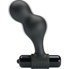 Mr. Play Plug Anal Vibrador Silicone Preto 1 Unidade