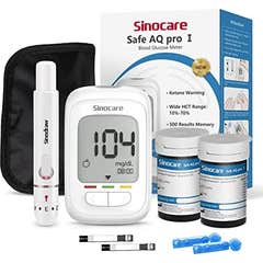 Sinocare Safe Aq Pro I Kit Medidor Glicosímetro + Punção + 50