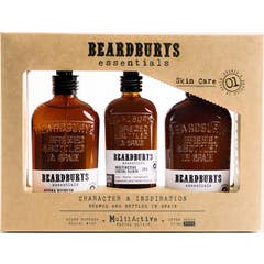 Beardburys Essentials Kit Cuidado para Homens Barbeados 3 Passos