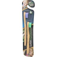 Woobamboo Kit Kids Escova Dentes Soft 2 Unidades