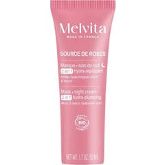 Melvita Source De Roses Máscara Noturna Hidratante Repulpante 50 ml