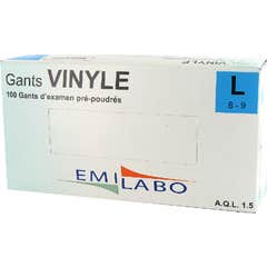 Emilabo Vinyl Glove Box L 100uts