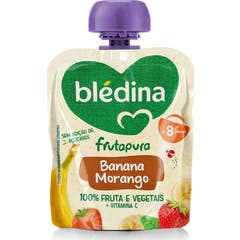 Blédina Frutapura Banana e Morango +8M 85g