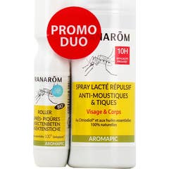 Pranarom Aromapic Pack Spray Leite Repelente 100 ml + Roller 15 ml