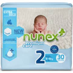 Nunex Pack Fraldas Tamanho 2 3-6Kg 30 Unidades