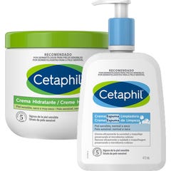 Cetaphil Pack Crema Hidratante 453g + Loción Limpiadora 473ml Cetaphil Pack Crema Hidratante 453g + Loción Limpiadora 473ml