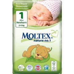 Moltex Nature Nº1 Pañal Ecológico Recién Nacido 2-4kg 23uds