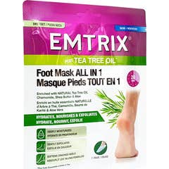 Emtrix Mascarilla para pies todo en uno 1 par