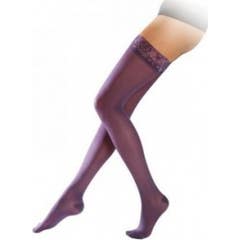 SIGVARIS DIAPHANE Meias autofixantes Mulher semi-transparente Contenção Classe 2 Cor - Névoa, Tamanho - Médio M, Altura - Normal