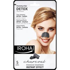Iroha Nature Tiras Nariz Puntos Negros Carbón 5uds