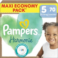 Pampers Harmonie Fraldas Tamanho 5 11-16 kg 70 unid.