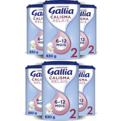 Gallia Calisma Relais Pack Leite Bebé 2 6-12M 6x830 g