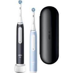Oral-B Io3 Duo Matt Ice Escova Dentes Elét Azul Preto 2 Unidades Oral-B Io3 Duo Matt Ice Escova Dentes Elét Azul Preto 2 Unidades